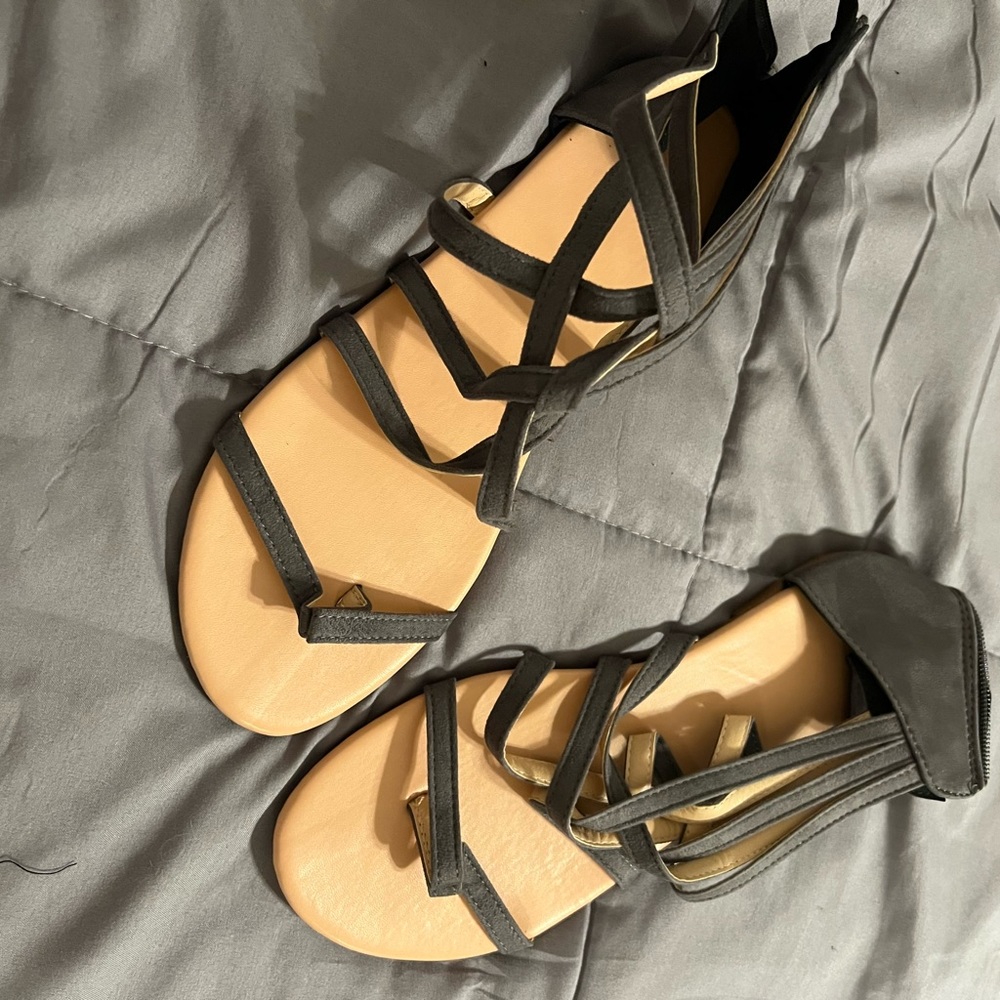 Gray sandals